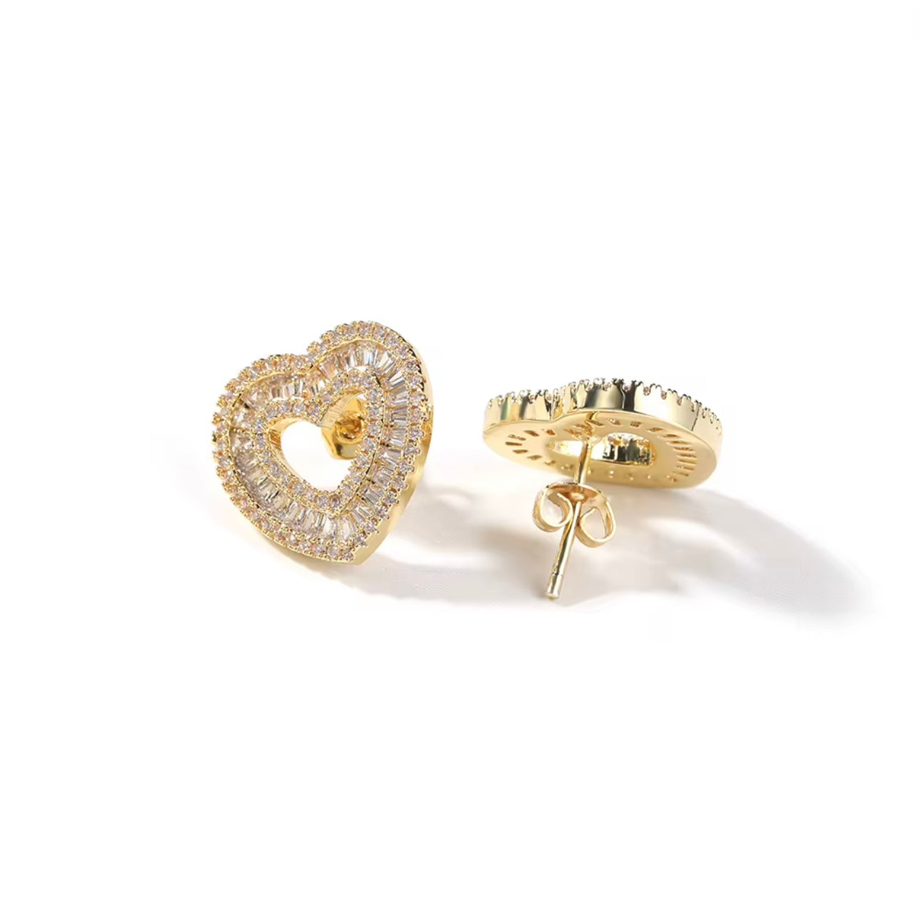 Diamond Heart Earrings