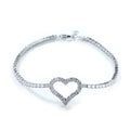 Rhinestone Heart Anklet