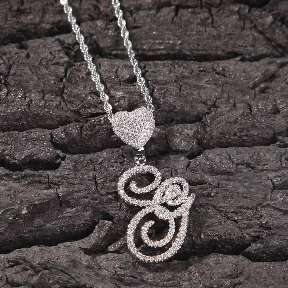 Heart Initial Necklace